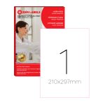 Laser A4 Sayfa Etiketi 210x297 mm (100 lü Paket)