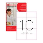 Laser A4 Sayfa Etiketi 105x57 mm (100 lü Paket)