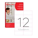 Laser A4 Sayfa Etiketi 105x48 mm (100 lü Paket)